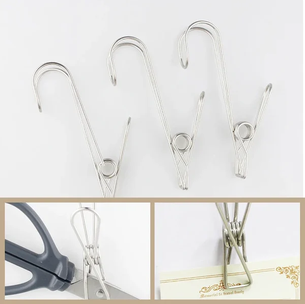 Multifunctional Stainless Steel Pin Hook Organizer Set